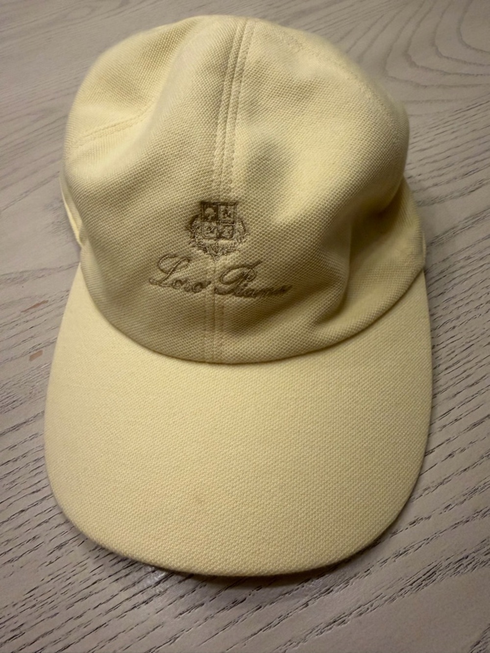 Loro Piana Cream Plaid-Lined Cap with Burgundy Trim